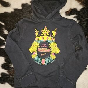 Nike Kids Hoodie - Black with Neon Accents